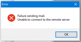 failure sending mail